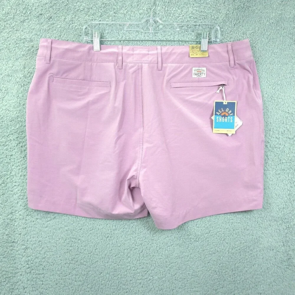 NWT Faherty Men's Pink All Day Shorts Performance Chino Size 42